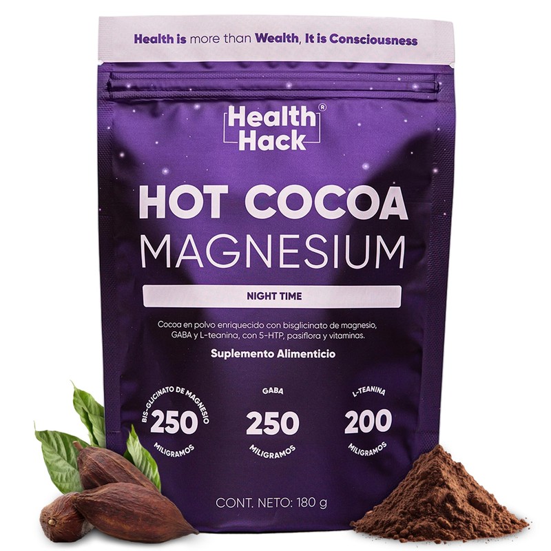 Hot Cacao Descanso y Relajación con Glicinato Magnesio, GABA Sin