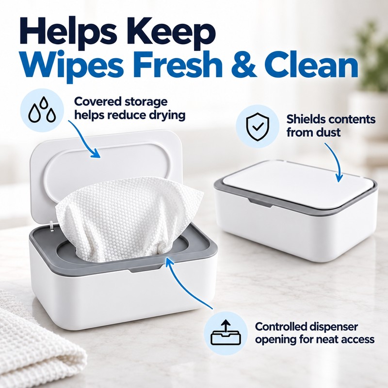 Wet Wipe Dispenser for Bathroom, Home & Office – Refillable