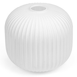 Qimh Ribbed Glass Lamp Shade, Art Blown Lampshades, 7.87" Length x7.87" Width 7.26" Height, Replacement Lamp Shades for Table, Floor Lamp, Chandelier Home Office Decor, 1 Pack, Cream