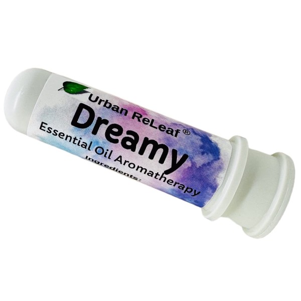 Urban ReLeaf Dreamy Essential Oil Aromatherapy Nasal Inhaler — Pure Undiluted Lavender & Chamomile Oils, Easy Open Snap Top. Made in USA. Alcohol-Free. No Mess. Pocket Size.