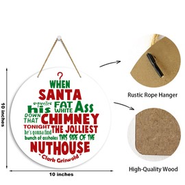 Funny Xmas Decor - Christmas Vacation Movie Wall Signs - 10 x 10 inches