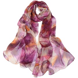 FAIRYGATE Chiffon Scarf, Women's Stole Neckerchief Scarf, for Summer, Autumn, Winter, All Year Round Shawls & Scarves