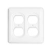 XVQ Ceramic Switch Plates Outlet Covers Switch Plate Cover White(Duplex
