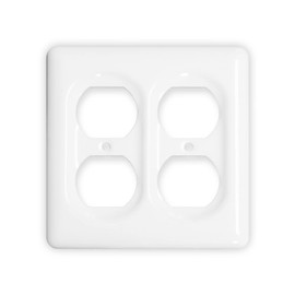 XVQ Ceramic Switch Plates Outlet Covers Switch Plate Cover White(Duplex Receptacle)