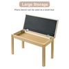 ZHRUNS Duet Piano Bench Wooden Keyboard Bench with Storage Compartment,