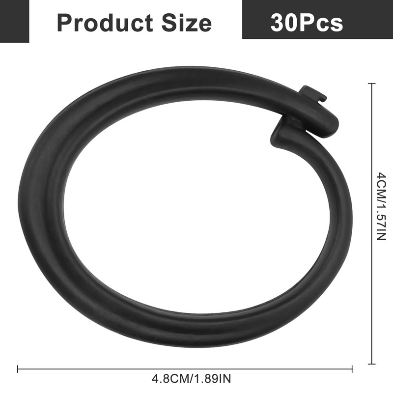 30pcs Gazebo Curtain Hooks,Weather Resistant Gazebo Curtain Hooks Durable C-Shaped