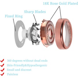 Generation 2 Replacement Heads for Flawless Facial Hair Remover Compatible with Flawless Replacement Heads,Fit for Flawless Replacement Heads Gen 2 for Flawless Facial Hair Removal for Women,2 Count.