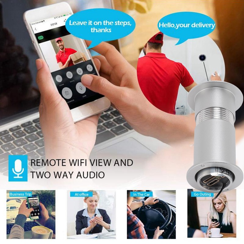 Door Eye Hole Camera 2 Way Talk Motion Detection HD