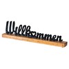 levandeo Lettering Welcome 45 cm Metal Black Mango Wood Decorative