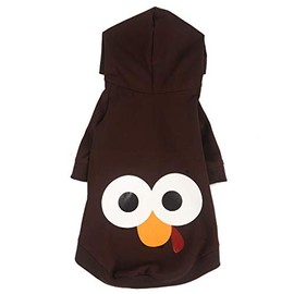 Coomour Turkey Hoodies Pet Thanksgiving Costume Clothing Cat Puppy Cute Long Sleeve Shirts for Dogs Cats Sets (X-Large)