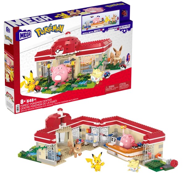 MEGA Pokémon Action Figure Building Toys, Forest Pokémon Center with