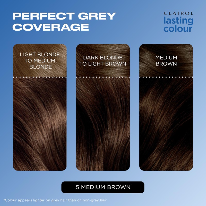 Clairol Lasting Colour Permanent Hair Dye | Ideal Grey Coverage