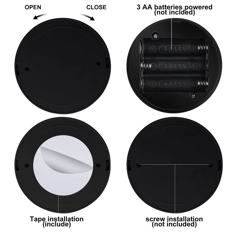 Hortsun 6 Pieces Battery Operated Spotlights Indoor LED Wireless Spotlight