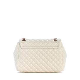 GUESS Everlee Convertible Xbody Flap Bag Cream White