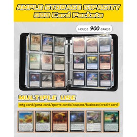 Gurgitat for 9 Pocket Card Binder for MTG, TCG, Game Cards Holds 900 Cards - Large Capacity Trading Card Collection Album Folder with Zipper for Men Boys Teens Flower Design for Sports Card