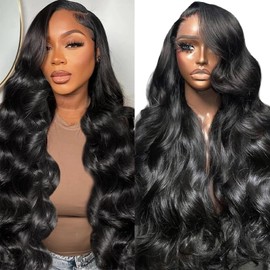 28 Inch 13x6 Lace Front Wigs Human Hair Pre Plucked Body Wave HD Lace Front Wigs Human Hair 230% Density Frontal Glueless Wigs Human Hair with Baby Hair