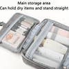 HUSHAX 4 Fold Travel Hanging Toiletry Bag, Hanging Makeup Storage