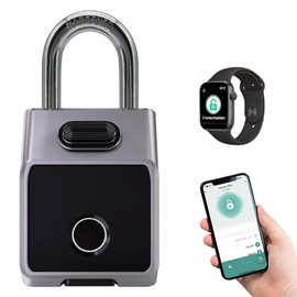 Heavy Duty Smart Vorhängeschloss, Schloss mit digitalem Code, Bluetooth Fingerabdruck Vorhängeschloss, schlüssellos, Vorhängeschloss wetterfest, für Fitnessstudio, Büro, Zuhause, Garten, Schrank