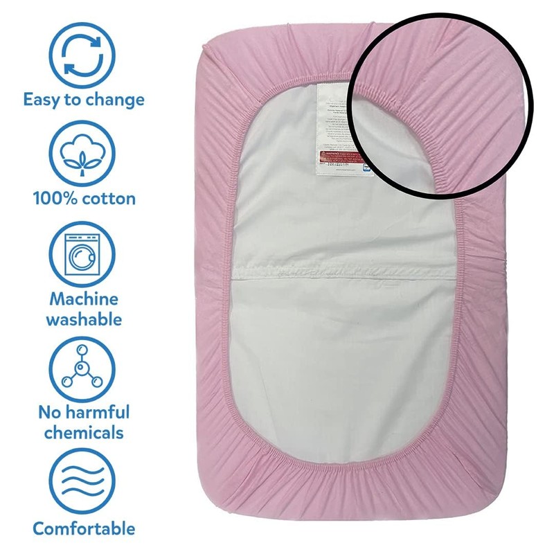 Callowesse Organic Cotton Fitted Side Sleeper Crib Sheets, Pack of