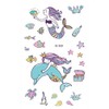 PowerTRC Temporary Tattoos Mermaid Cartoon For Kids, 12 Sheets Set,