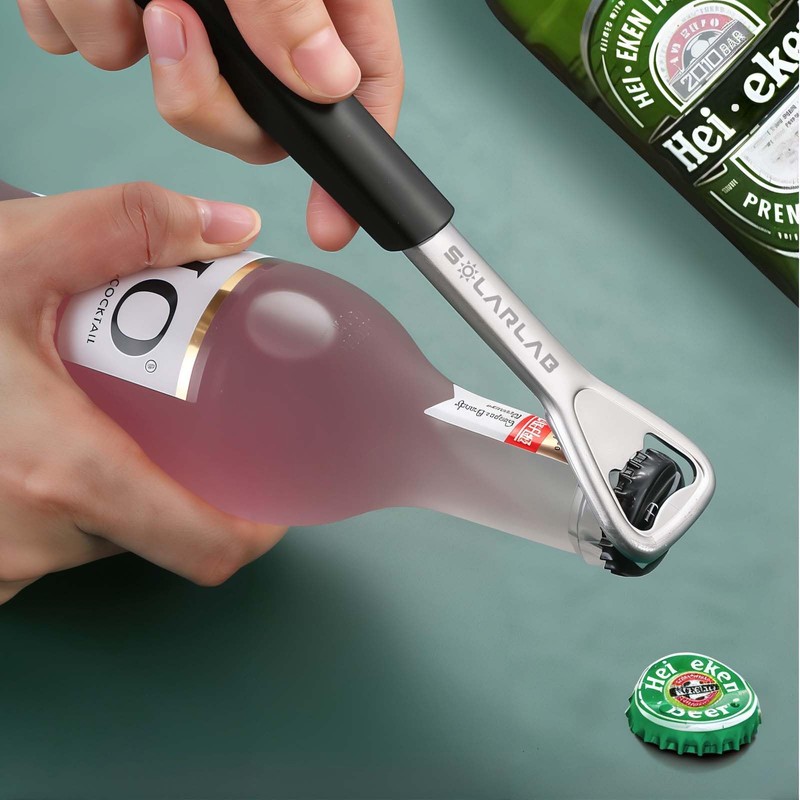 SOLARLAB 2 Pieces Multifunctional Adjustable Stainless Steel Manual Can Opener,