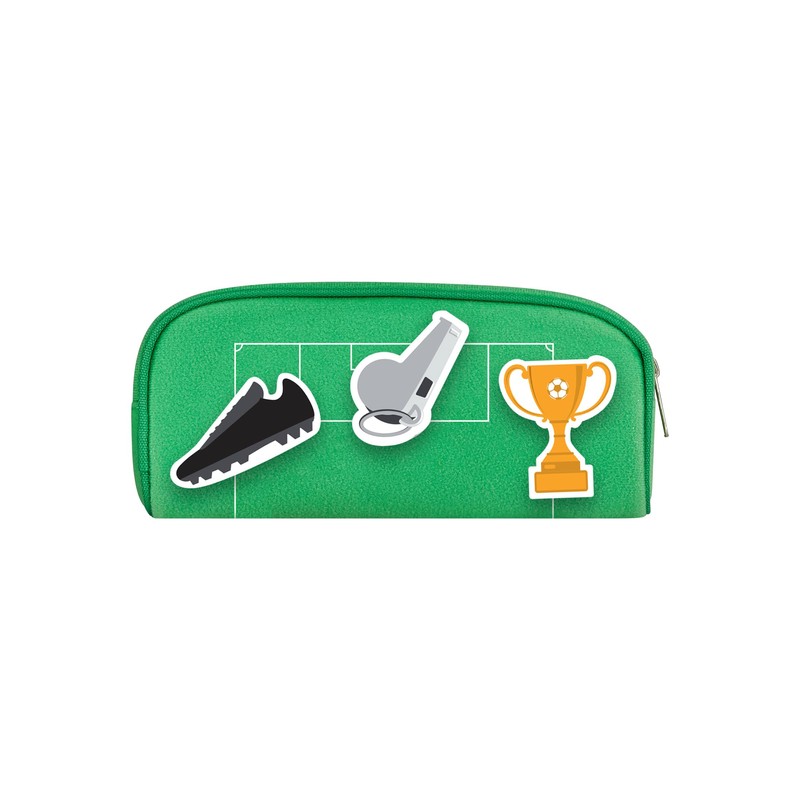 Seven Portapenne Scuola con Patch Inter, Verde, Accessori Scuola, Accessori