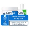 CeraVe Moisturizing Cream and Hydrating Face Wash Trial Combo, 12oz