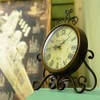 HZDHCLH Roman Table Clocks Silent Non Ticking Roman Retro Art