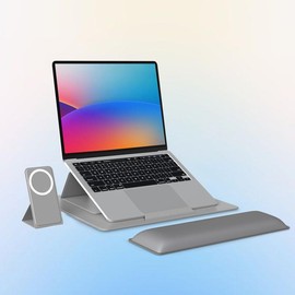 HUANUO Magno Module Master Magnetic Laptop Stand – Adjustable & Portable, Compatible with 17" Laptops, Multicolor Options portable laptop mobile device swivel  laptop height adjustable easy installation Foldable omo  ton - Color: Blue