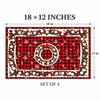 Christmas Trees Placemats Set of 4, 12x18 Inch Grid Christmas