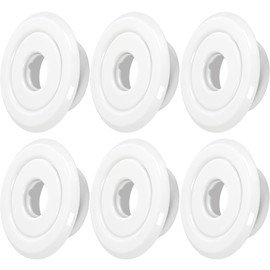 TunaMax (6 Pack) 1/2" IPS Fire Sprinkler Escutcheons 3/4" Adjustment Sprinkler Head Cover Plate Trim Ring White Fire Sprinkler Covers for Ceiling Indoor Inside