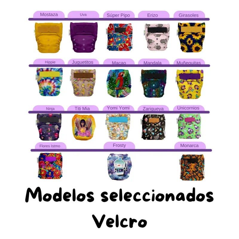 3 Pañales Ecológicos De Tela Ecopipo Modelos En Oferta
