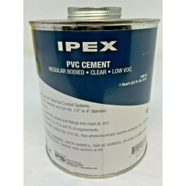 Ipex 1X Quart New Ipex PVC Cement Medium Bodied Clear Low VOC 078885