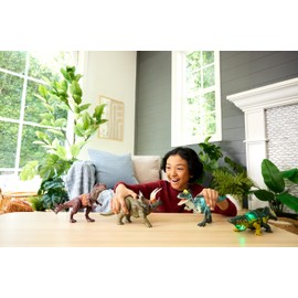 Mattel Jurassic World - Cryolophosaurus Ruggito Selvaggio, dinosauro snodato con luci e suoni, premi il tasto e attiva ruggiti feroci e mosse d'attacco feroci, JKL80