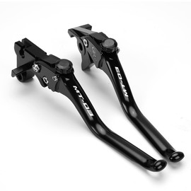MOWOK Motorcycle CNC Brake Clutch Levers Fit for Yamaha MT03 MT-03 2015 2016 2017 2018 2019 2020 2021 2022 2023 2024 2025 (Black)