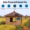 BONKZEBU Solar Powered Exhaust Vent Fan, Professional Efficient Solar Powered