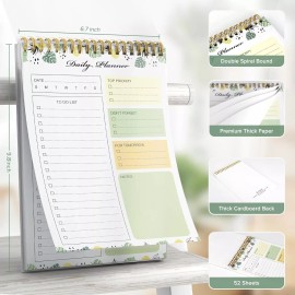 Eacyart To Do List Notepad, To Do List Notebook for Work with 52 Undated Sheets, Daily T