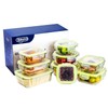 Bayco Glass Storage Containers with Lids, 9 Sets Glass Meal
