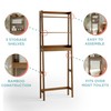 Zenna Home Bamboo Over-The-Toilet Bathroom Spacesaver with 3 Shelves, A-Frame
