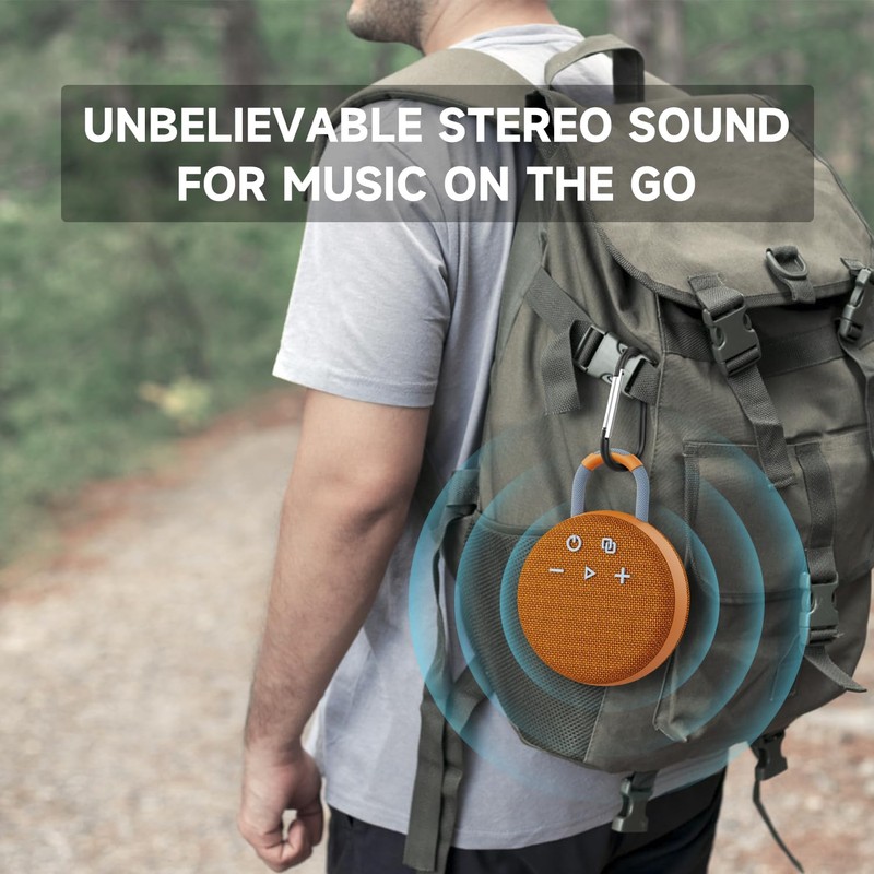 Bluetooth Speaker,MusiBaby M77 Shower Speaker, Bluetooth Speaker Wireless,Dual Pairing,Bluetooth 5.2,Loud