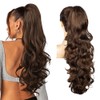 XFSRG Ponytail Extension, 60 cm, Long, Wavy Curly Hair Extension,