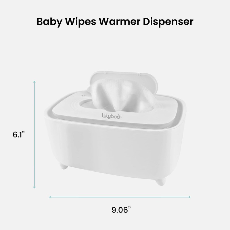 Lulyboo Warm Wipe Dispenser - Baby Wipe Warmer with Adjustable