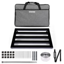 Ghost Fire Guitar Pedal Board Aluminum Alloy Super light Effect Pedalboard with Carry Bag,SPL-06 (24.4''x15.7'')