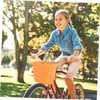 Outanaya 1Set Woven Scooter Basket Durable Plastic Bike Basket for