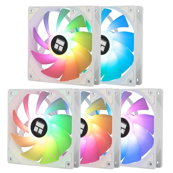 Thermalrlght 5 Pack TL-C12CW-S CPU Fan 120mm White ARGB Case