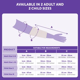Waterproof Cast Cover Arm Adult for Shower & Bath - Reusable Broken Arm Protector Sleeve Made with Stretchy Neoprene Seal & PVC Body – S-M, 57cm x 24cm, Grey