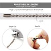 Black Nickel Shower Curtain Hooks, 55 Inch Ball Chain Design,