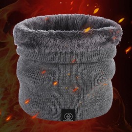 Winter Neck Warmer Balaclava Scarf Headwear for Cold Protection Running Black 4ea