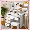 Yamissi Makeup Vanity Set Dressing Table Desk with LED Lighted