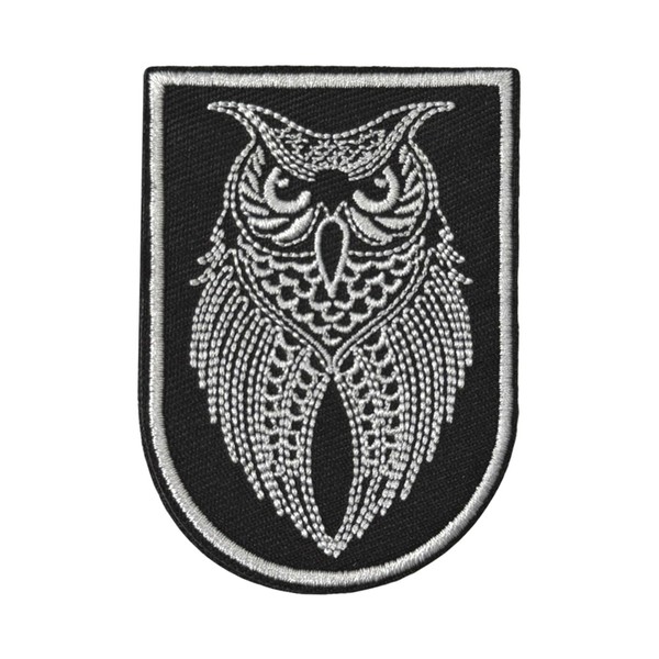 Owl Chevron 3D Embroidery Patch Tactical Hook and Loop Morale